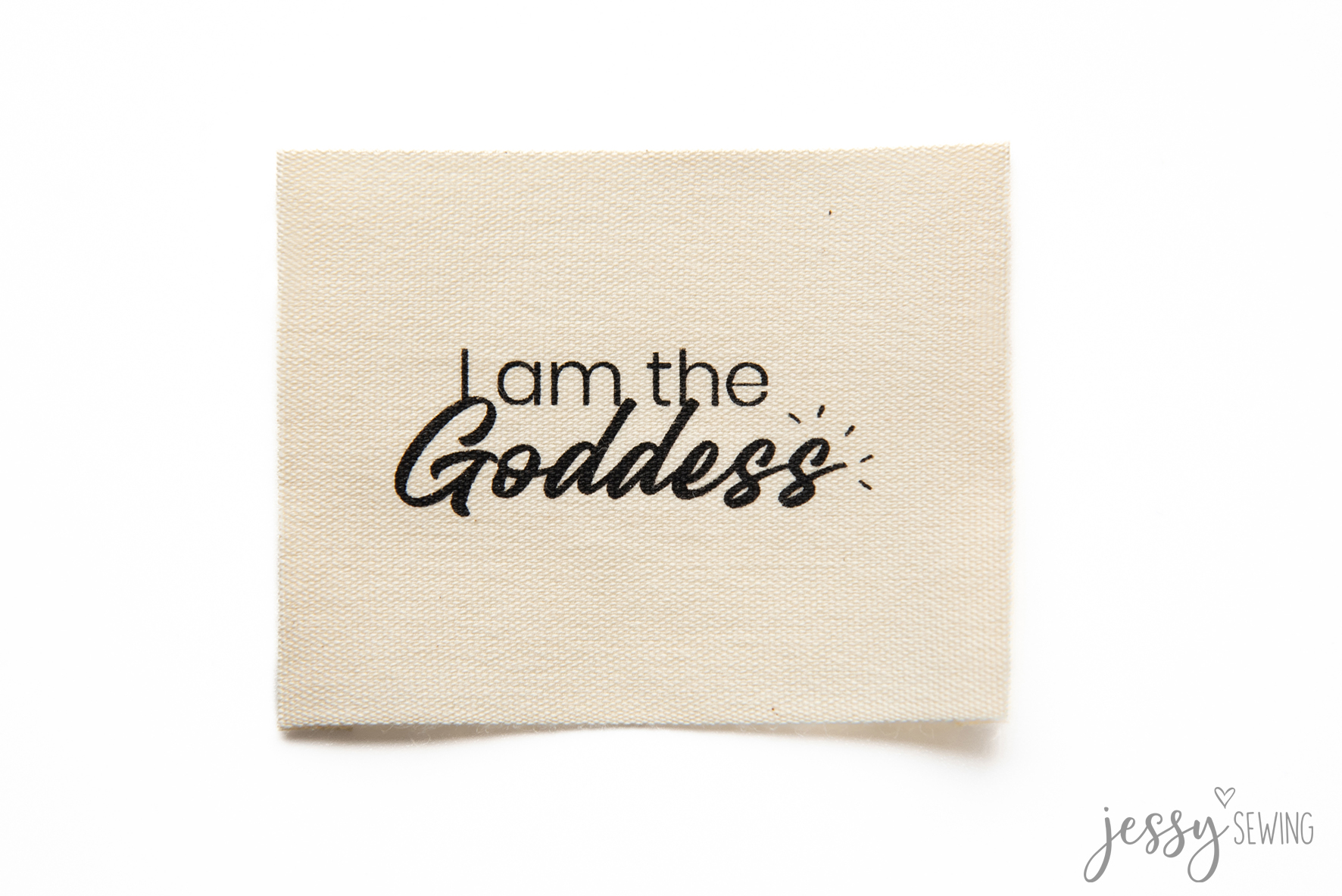 #270 Baumwolllabel "I am the Goddess"