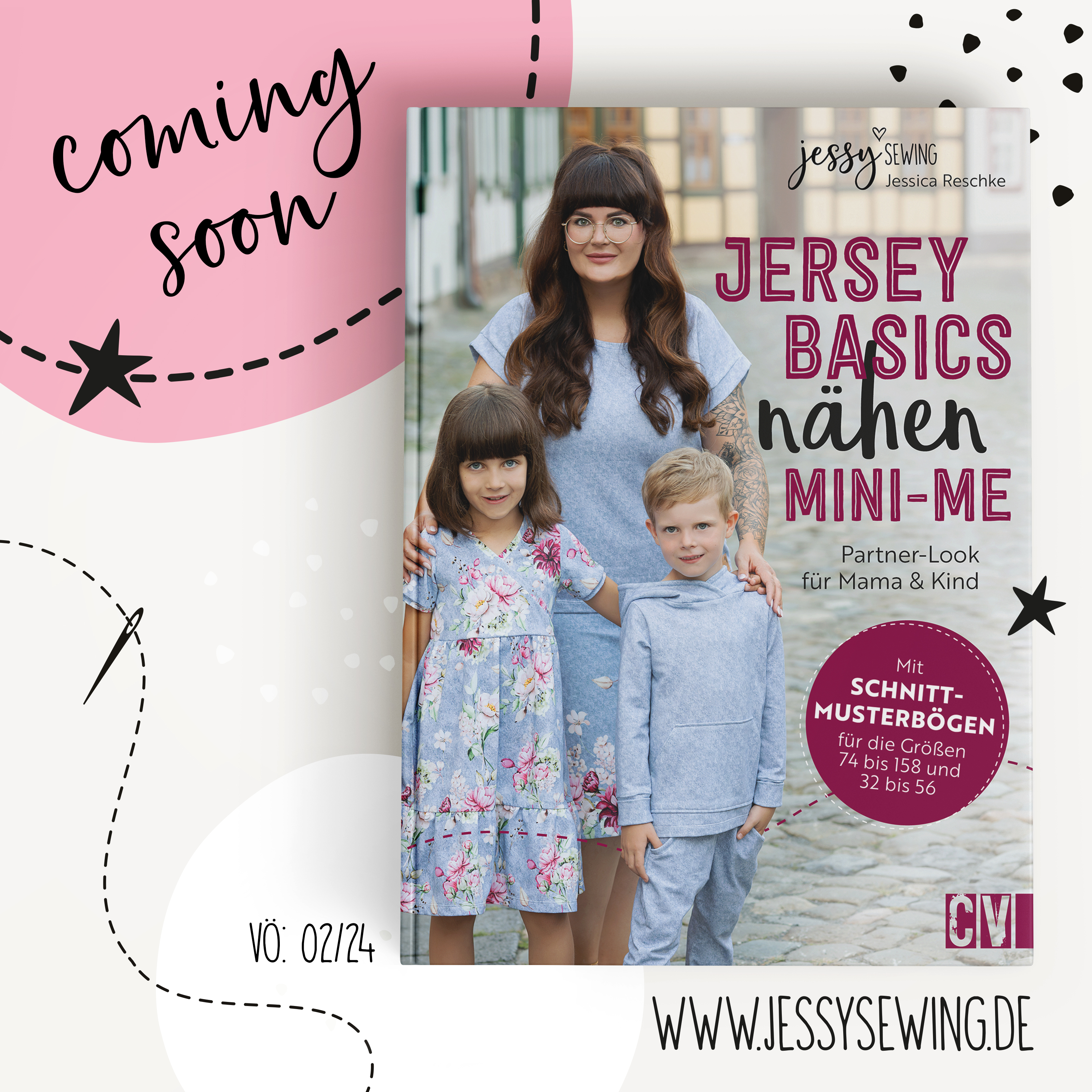 VORBESTELLUNG Buch "Jersey-Basics nähen: Mini-Me" 1. Auflage 02/2024 Jessy Sewing 